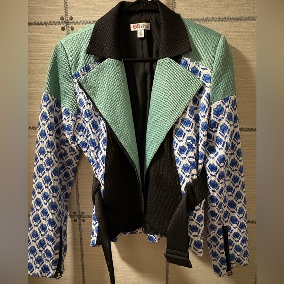 Peter Pilotto Teal and Blue Patterned Blazer - Picture 1 of 3